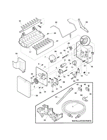 Ice Maker parts for Kenmore Refrigerator 253.56279400 (25356279400, 253 56279400) from AppliancePartsPros.com