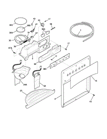 Ice & Water Dispenser parts for Kenmore Refrigerator 253.56279400 (25356279400, 253 56279400) from AppliancePartsPros.com