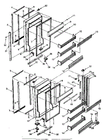 Door Parts (R) parts for Kenmore Refrigerator 564.8771980 (5648771980, 564 8771980) from AppliancePartsPros.com