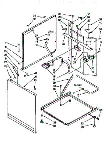 Washer Cabinet parts for Kenmore Washer Dryer Combo 110.99576200 (11099576200, 110 99576200) from AppliancePartsPros.com