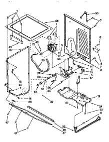 Dryer Cabinet And Motor parts for Kenmore Washer Dryer Combo 110.99576400 (11099576400, 110 99576400) from AppliancePartsPros.com