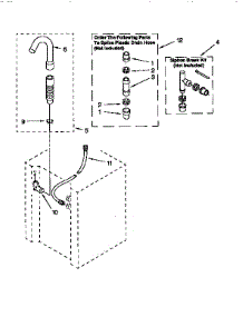Washer Water System parts for Kenmore Washer Dryer Combo 110.99576400 (11099576400, 110 99576400) from AppliancePartsPros.com