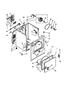 Cabinet Parts parts for Kenmore Dryer 110.C60222510 (110C60222510, 110 C60222510) from AppliancePartsPros.com