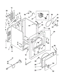 Cabinet Parts parts for Kenmore Dryer 110.C61292011 (110C61292011, 110 C61292011) from AppliancePartsPros.com