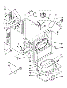 Cabinet Parts parts for Kenmore Dryer 110.C66652502 (110C66652502, 110 C66652502) from AppliancePartsPros.com