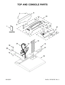 Top And Console Parts parts for Kenmore Dryer 110.C67132411 (110C67132411, 110 C67132411) from AppliancePartsPros.com