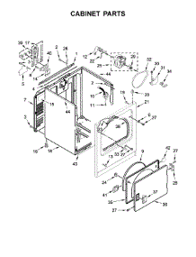 Cabinet Parts parts for Kenmore Dryer 110.C67132411 (110C67132411, 110 C67132411) from AppliancePartsPros.com