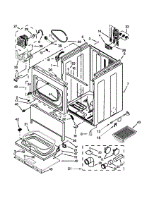 Cabinet Parts parts for Kenmore Dryer 110.C68012011 (110C68012011, 110 C68012011) from AppliancePartsPros.com