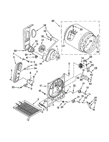 Bulkhead parts for Kenmore Dryer 110.C70834990 (110C70834990, 110 C70834990) from AppliancePartsPros.com