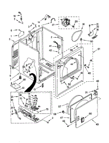 Cabinet parts for Kenmore Dryer 110.C70834990 (110C70834990, 110 C70834990) from AppliancePartsPros.com