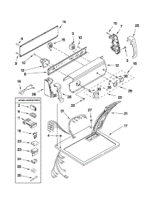 Top And Console Parts parts for Kenmore Dryer 110.C73512201 (110C73512201, 110 C73512201) from AppliancePartsPros.com
