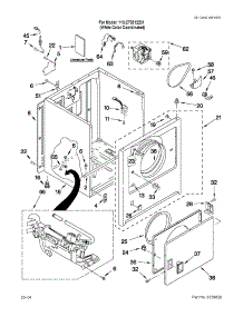 Cabinet Parts parts for Kenmore Dryer 110.C73512201 (110C73512201, 110 C73512201) from AppliancePartsPros.com
