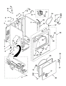 Cabinet Parts parts for Kenmore Dryer 110.C79592800 (110C79592800, 110 C79592800) from AppliancePartsPros.com