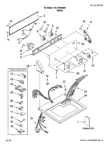 Top And Console Parts parts for Kenmore Dryer 110.C79592800 (110C79592800, 110 C79592800) from AppliancePartsPros.com