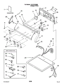 Top And Console Parts parts for Kenmore Dryer 110.C79722800 (110C79722800, 110 C79722800) from AppliancePartsPros.com