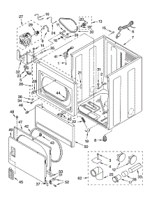 Cabinet Parts parts for Kenmore Dryer 110.C79722800 (110C79722800, 110 C79722800) from AppliancePartsPros.com