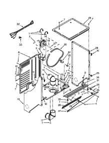 Dryer Cabinet And Motor Parts parts for Kenmore Washer Dryer Combo 110.C81432510 (110C81432510, 110 C81432510) from AppliancePartsPros.com