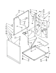 Washer Cabinet parts for Kenmore Washer Dryer Combo 110.C92962200 (110C92962200, 110 C92962200) from AppliancePartsPros.com