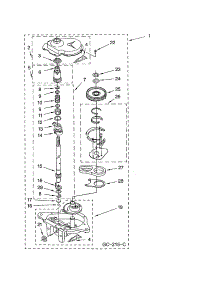 Gearcase parts for Kenmore Washer Dryer Combo 110.C92962200 (110C92962200, 110 C92962200) from AppliancePartsPros.com