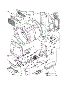 Dryer Bulkhead parts for Kenmore Washer Dryer Combo 110.C92962200 (110C92962200, 110 C92962200) from AppliancePartsPros.com