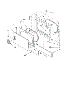 Dryer Front Panel And Door parts for Kenmore Washer Dryer Combo 110.C92962200 (110C92962200, 110 C92962200) from AppliancePartsPros.com