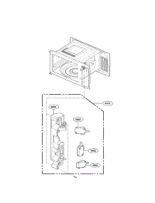 Latch Board parts for Kenmore Microwave 721.66993800 (72166993800, 721 66993800) from AppliancePartsPros.com