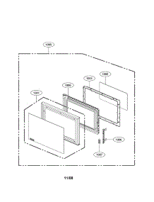 Door parts for Kenmore Microwave 721.66993800 (72166993800, 721 66993800) from AppliancePartsPros.com