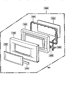 Door parts for Kenmore Microwave 721.67381790 (72167381790, 721 67381790) from AppliancePartsPros.com