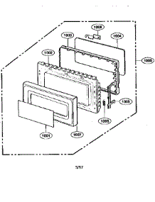 Door parts for Kenmore Microwave 721.67490790 (72167490790, 721 67490790) from AppliancePartsPros.com