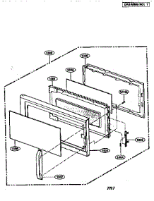 Door parts for Kenmore Microwave 721.67602790 (72167602790, 721 67602790) from AppliancePartsPros.com