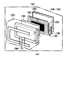 Door parts for Kenmore Microwave 721.67903600 (72167903600, 721 67903600) from AppliancePartsPros.com
