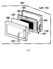 Door parts for Kenmore Microwave 721.67909600 (72167909600, 721 67909600) from AppliancePartsPros.com