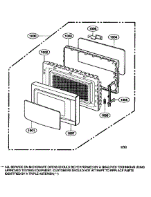 Door parts for Kenmore Microwave 721.68100790 (72168100790, 721 68100790) from AppliancePartsPros.com