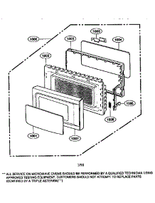 Door Parts parts for Kenmore Microwave 721.68100791 (72168100791, 721 68100791) from AppliancePartsPros.com
