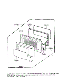 Door Parts parts for Kenmore Microwave 721.68101890 (72168101890, 721 68101890) from AppliancePartsPros.com