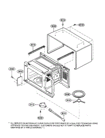 Oven Cavity Parts parts for Kenmore Microwave 721.68101890 (72168101890, 721 68101890) from AppliancePartsPros.com