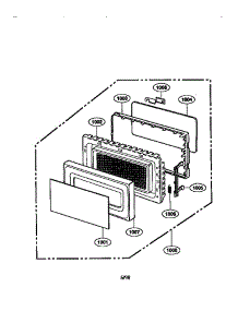 Door Parts parts for Kenmore Microwave 721.68211890 (72168211890, 721 68211890) from AppliancePartsPros.com