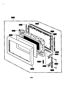 Door parts for Kenmore Microwave 721.68360790 (72168360790, 721 68360790) from AppliancePartsPros.com