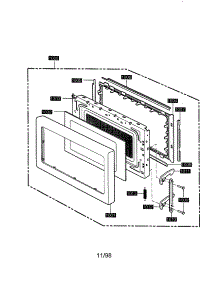 Door parts for Kenmore Microwave 721.68361890 (72168361890, 721 68361890) from AppliancePartsPros.com