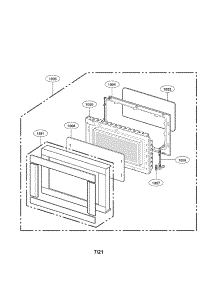 Door Parts parts for Kenmore Microwave 721.69073900 (72169073900, 721 69073900) from AppliancePartsPros.com