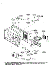 Oven Interior parts for Kenmore Microwave 721.69109990 (72169109990, 721 69109990) from AppliancePartsPros.com