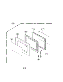 Door Parts parts for Kenmore Microwave 721.69122010 (72169122010, 721 69122010) from AppliancePartsPros.com