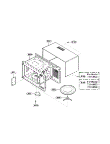 Oven Cavity Parts parts for Kenmore Microwave 721.69122010 (72169122010, 721 69122010) from AppliancePartsPros.com