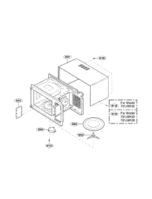 Oven Cavity Parts parts for Kenmore Microwave 721.69123010 (72169123010, 721 69123010) from AppliancePartsPros.com