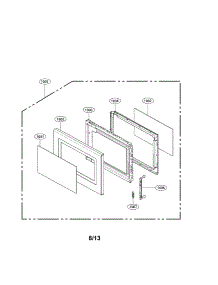 Door Parts parts for Kenmore Microwave 721.69123010 (72169123010, 721 69123010) from AppliancePartsPros.com