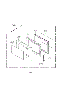 Door Parts parts for Kenmore Microwave 721.69129010 (72169129010, 721 69129010) from AppliancePartsPros.com