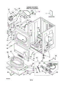 Lower Cabinet / Front Panel parts for Kenmore Dryer 110.72182103 (11072182103, 110 72182103) from AppliancePartsPros.com