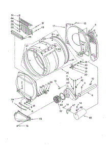 Upper & Lower Bulkhead parts for Kenmore Dryer 110.72182103 (11072182103, 110 72182103) from AppliancePartsPros.com