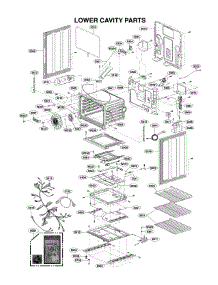 Lower Cavity Parts parts for Kenmore Range 721.76037610 (72176037610, 721 76037610) from AppliancePartsPros.com
