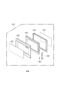 Door Parts parts for Kenmore Microwave 721.79153010 (72179153010, 721 79153010) from AppliancePartsPros.com